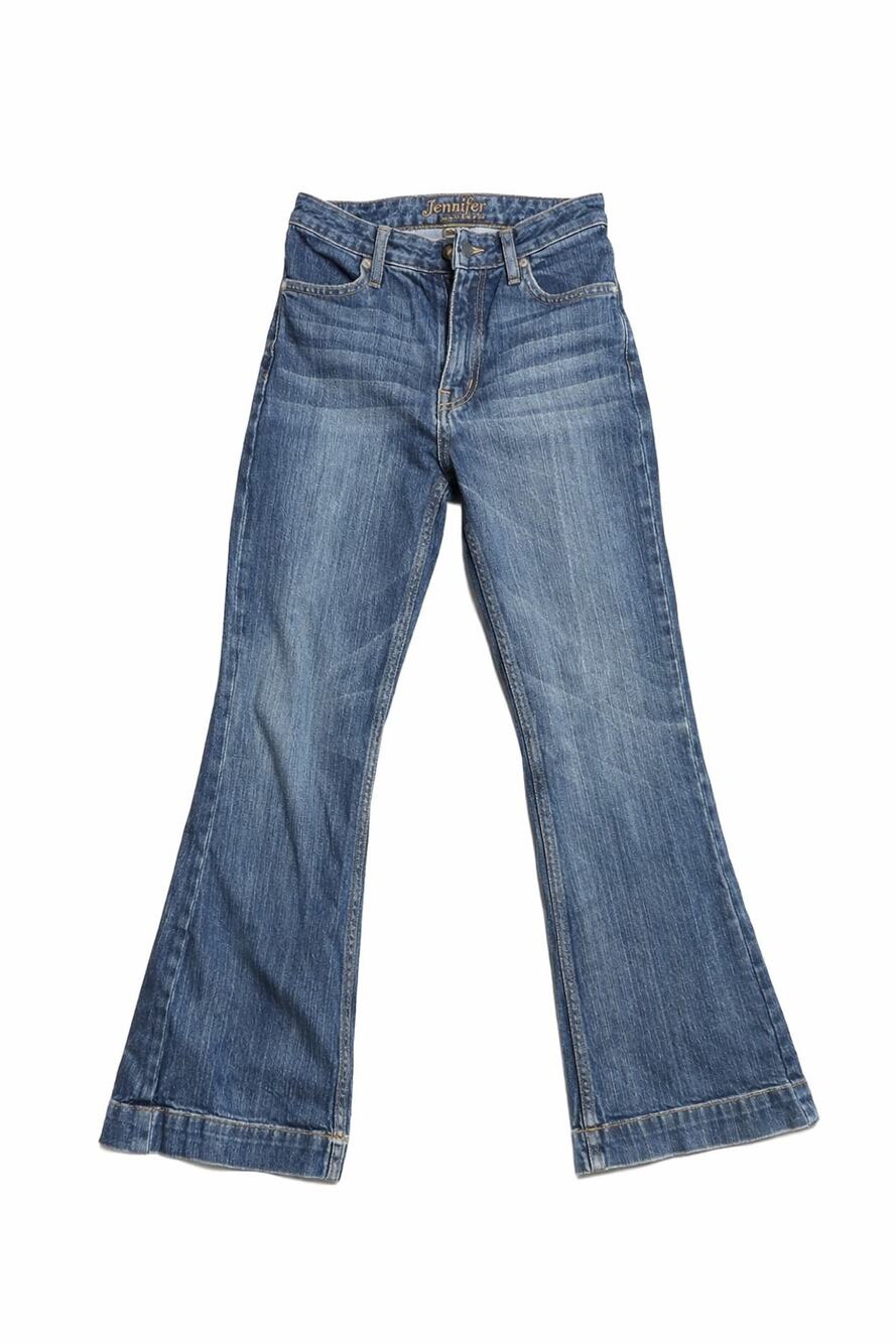 Kimes Ranch Jennifer Jeans 6/30 High Rise Wide Flare Leg Mid Wash Denim USA